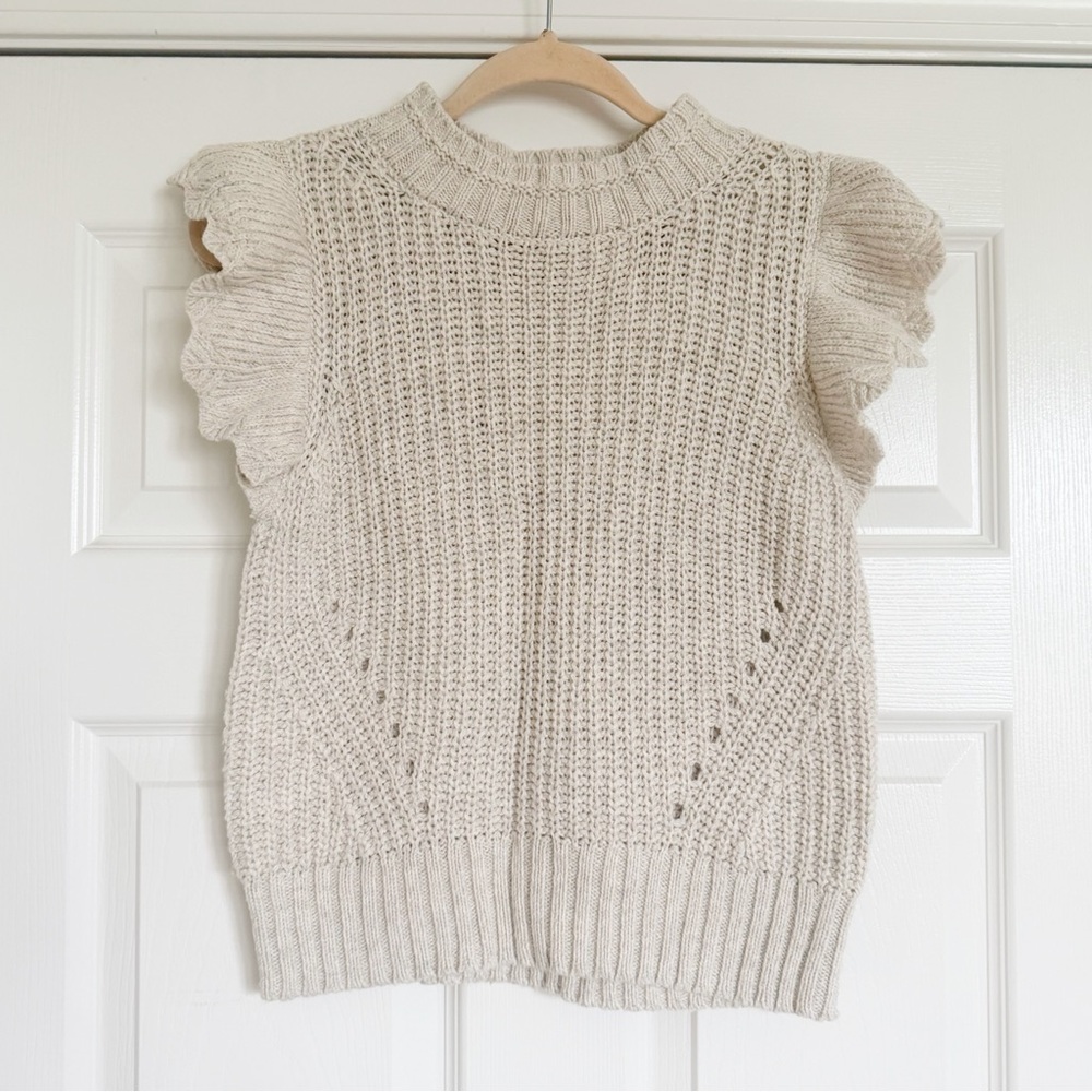 Universal Thread Knit Top with Ruffle Sleeves